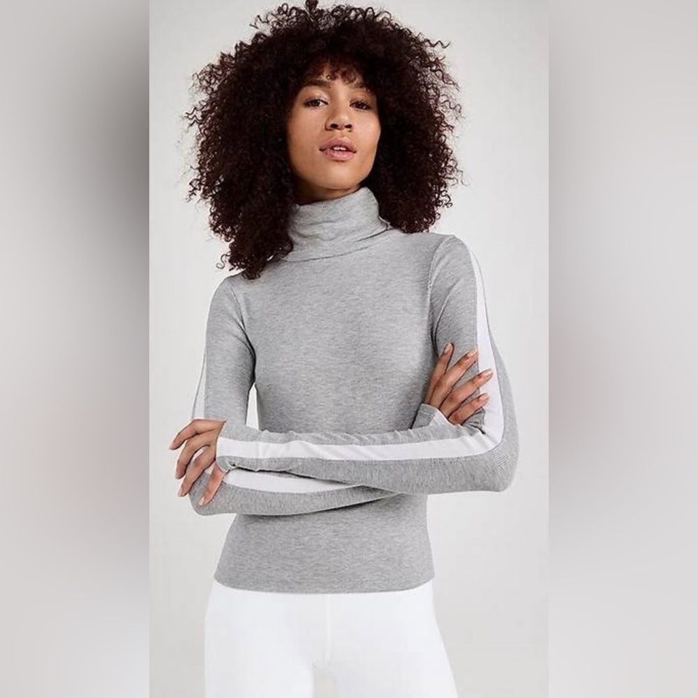 Splits59 rib turtleneck with stripe detail